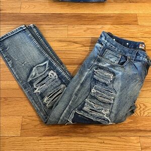 Rugby Road Distressed Blue Jeans